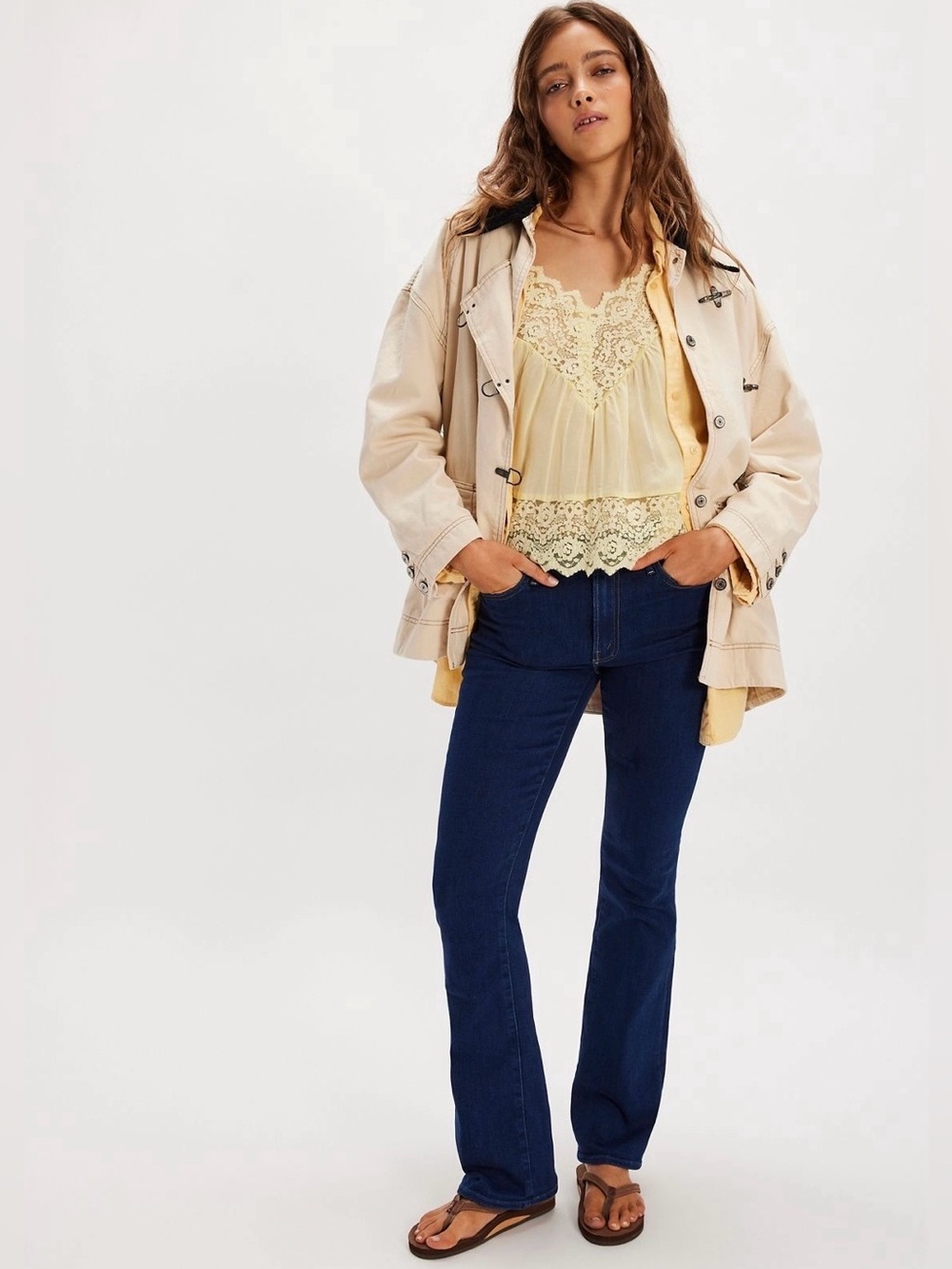 NWT MOTHER The Outsider Sneak Jeans 82781352 Coloring Outside The Lines size 26